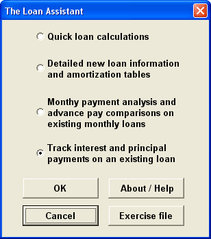 loan analysis options