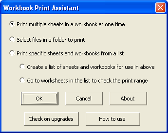 How to print multiple worksheets or workbooks.