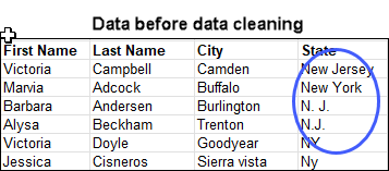 Data Cleaner screen 1