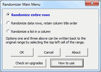 randomize lists with the randomizer