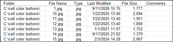 Simple folder listing example