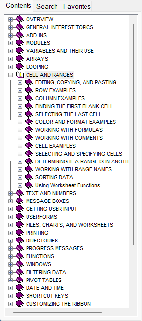 Visual Basic Examples Menu