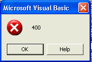 Microsoft Visual Basic 400 error